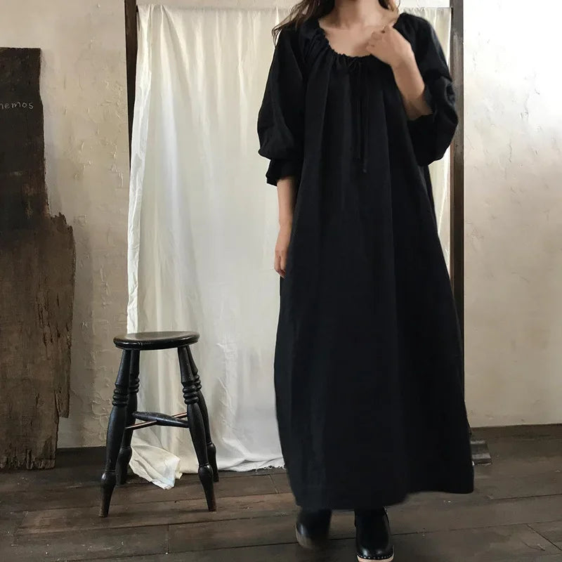Sukienka lniana Mori vintage | Wyjątkowa i elegancka