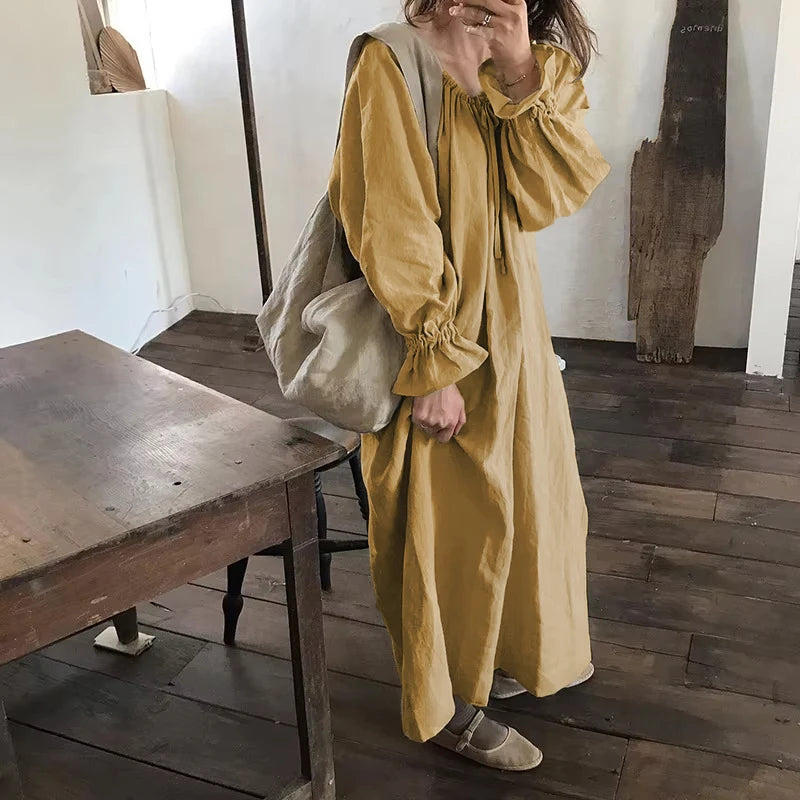 Sukienka lniana Mori vintage | Wyjątkowa i elegancka