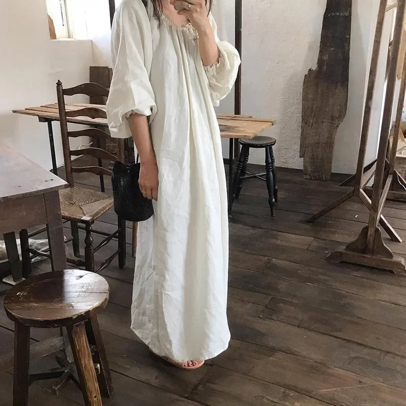Sukienka lniana Mori vintage | Wyjątkowa i elegancka