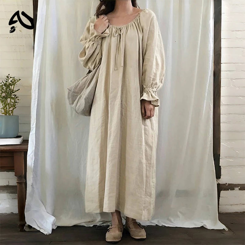 Sukienka lniana Mori vintage | Wyjątkowa i elegancka