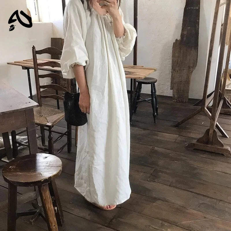 Sukienka lniana Mori vintage | Wyjątkowa i elegancka