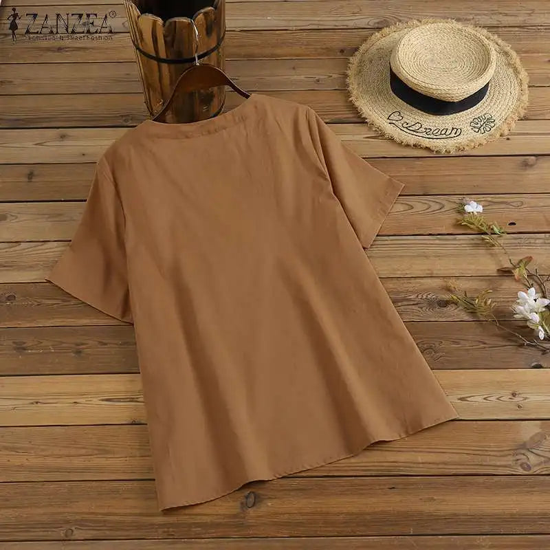 Prosta bluzka z krótkim rękawem | Codzienna casualowa