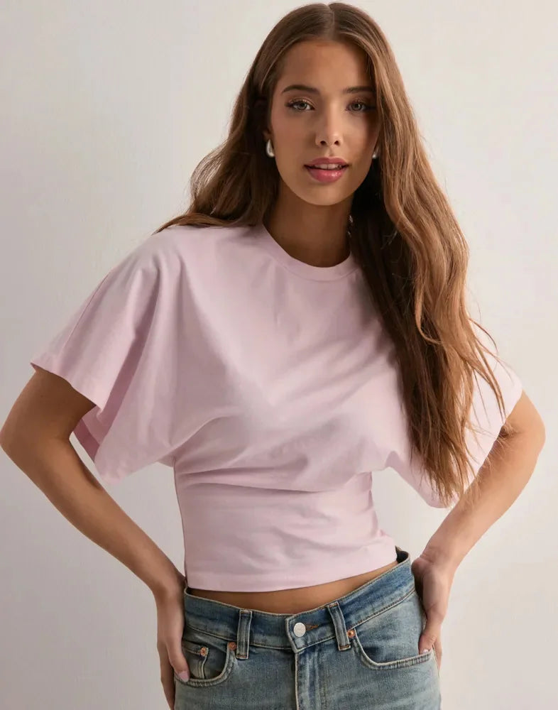 Bluzka slim fit z krótkim rękawem | Casualowa street