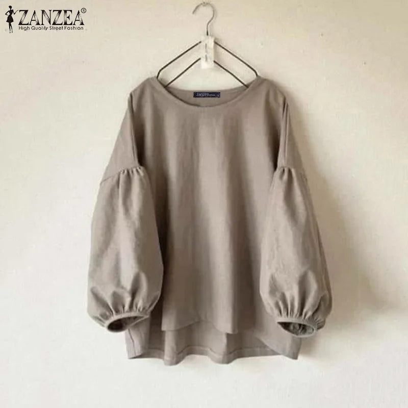 Luźna bluzka z długim rękawem | Vintage casualowa