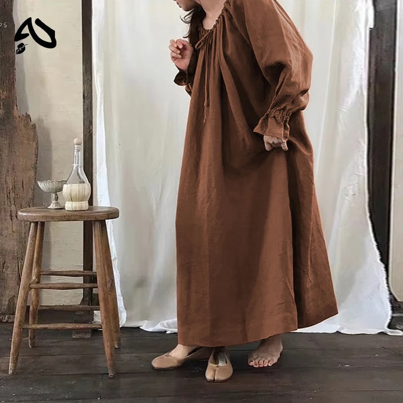 Sukienka lniana Mori vintage | Wyjątkowa i elegancka