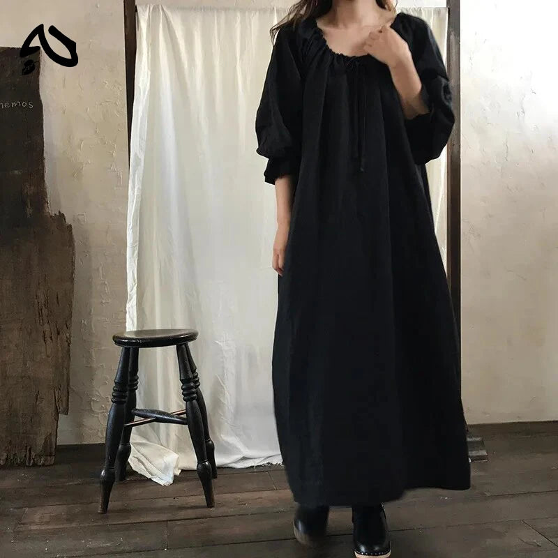 Sukienka lniana Mori vintage | Wyjątkowa i elegancka