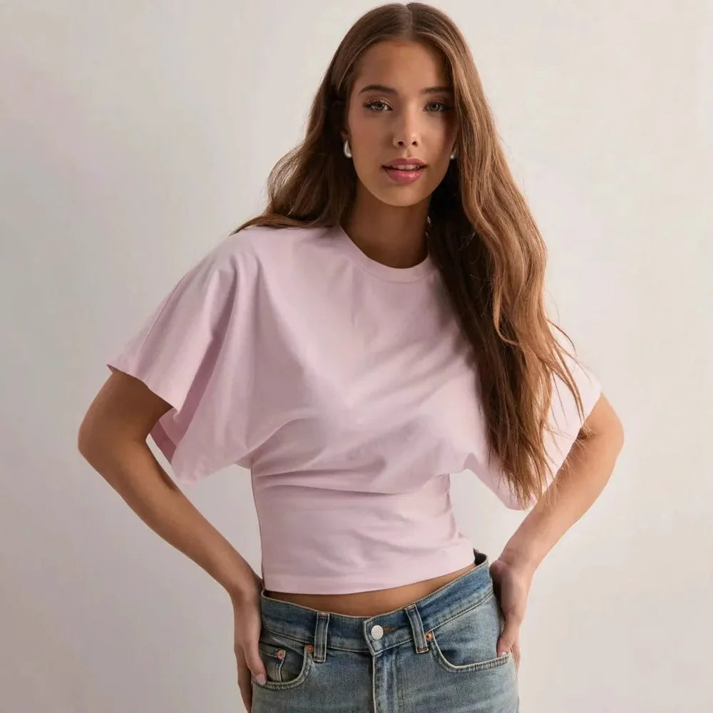Bluzka slim fit z krótkim rękawem | Casualowa street