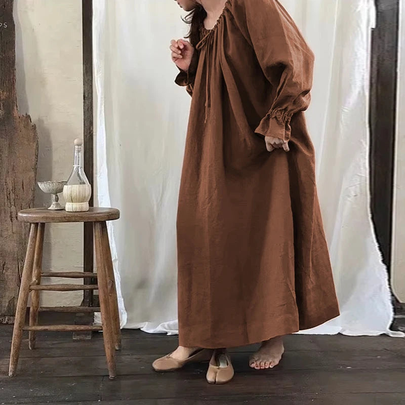 Sukienka lniana Mori vintage | Wyjątkowa i elegancka
